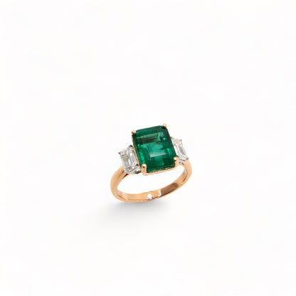 emerald and diamond ring rose gold, emerald cocktail ring USA Hong Kong Australia New Zealand London UK