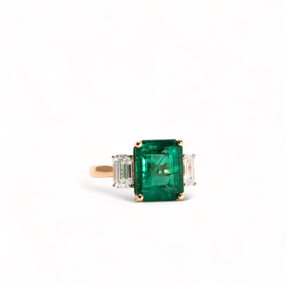 emerald and diamond ring rose gold, emerald cocktail ring USA Hong Kong Australia New Zealand London UK