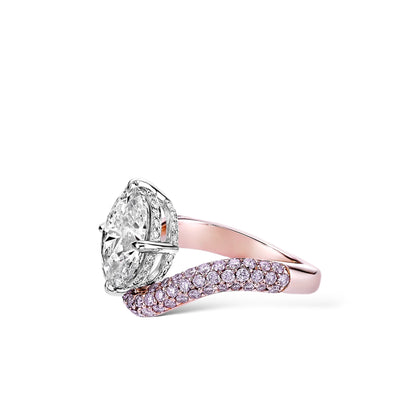 Argyle Pink Diamond Bespoke Engagement ring by Valentina Fine Jewellery Hong Kong. Global free shipping including Australia, USA, UK, Dubai and New Zealand. 