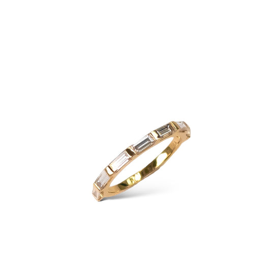 Baguette diamond ring by Valentina Fine Jewellery Hong Kong USA UK Dubai in 18k gold or platinum. 