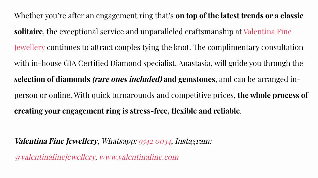 Where To Buy An Engagement Ring In Hong Kong. Shopping for an engagement ring in Hong Kong? These jewellers and fine diamond boutiques are solid as a rock - Valentina Fine Jewellery HK