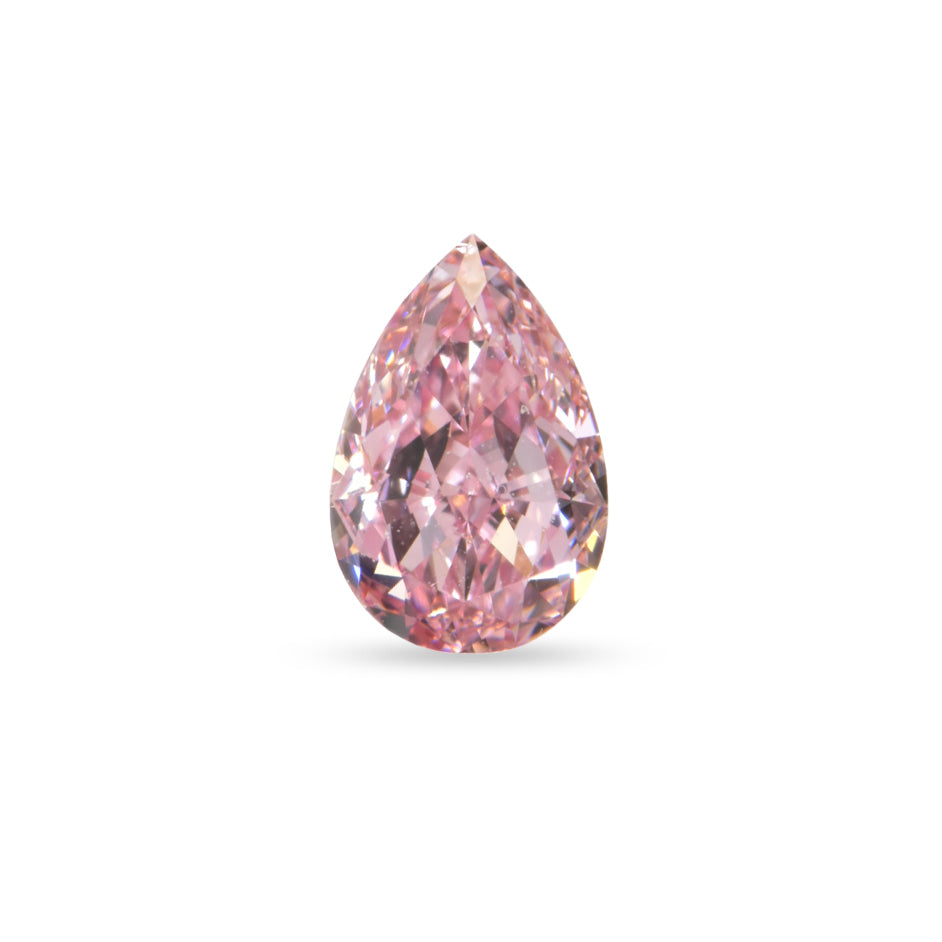 Beautiful and extremely rare natural 0.82 carat pear cut Argyle pink diamond, 5P certified pink diamond by Valentina Fine Jewellery Hong Kong. 