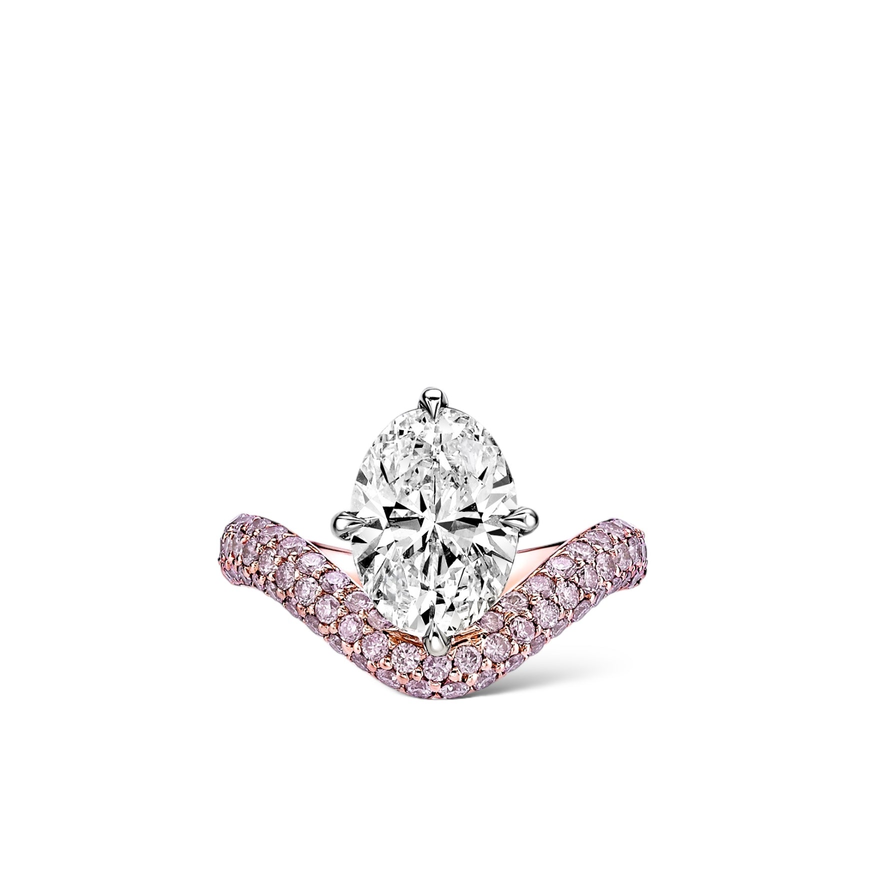 Argyle Pink Diamond Bespoke diamond engagement ring by Valentina Fine Jewellery Hong Kong. Global free shipping including Australia, USA, UK, Dubai and New Zealand. 