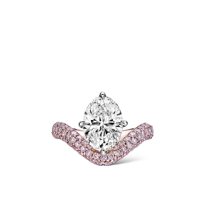 Argyle Pink Diamond Bespoke diamond engagement ring by Valentina Fine Jewellery Hong Kong. Global free shipping including Australia, USA, UK, Dubai and New Zealand. 