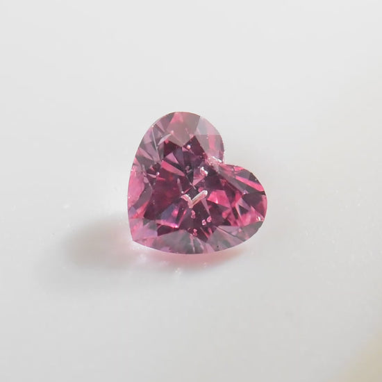 Authentic rare natural Argyle pink diamond heart shape 3PP 0.46ct by Valentina Fine Jewellery Hong Kong. Global free shipping including USA and Dubai.