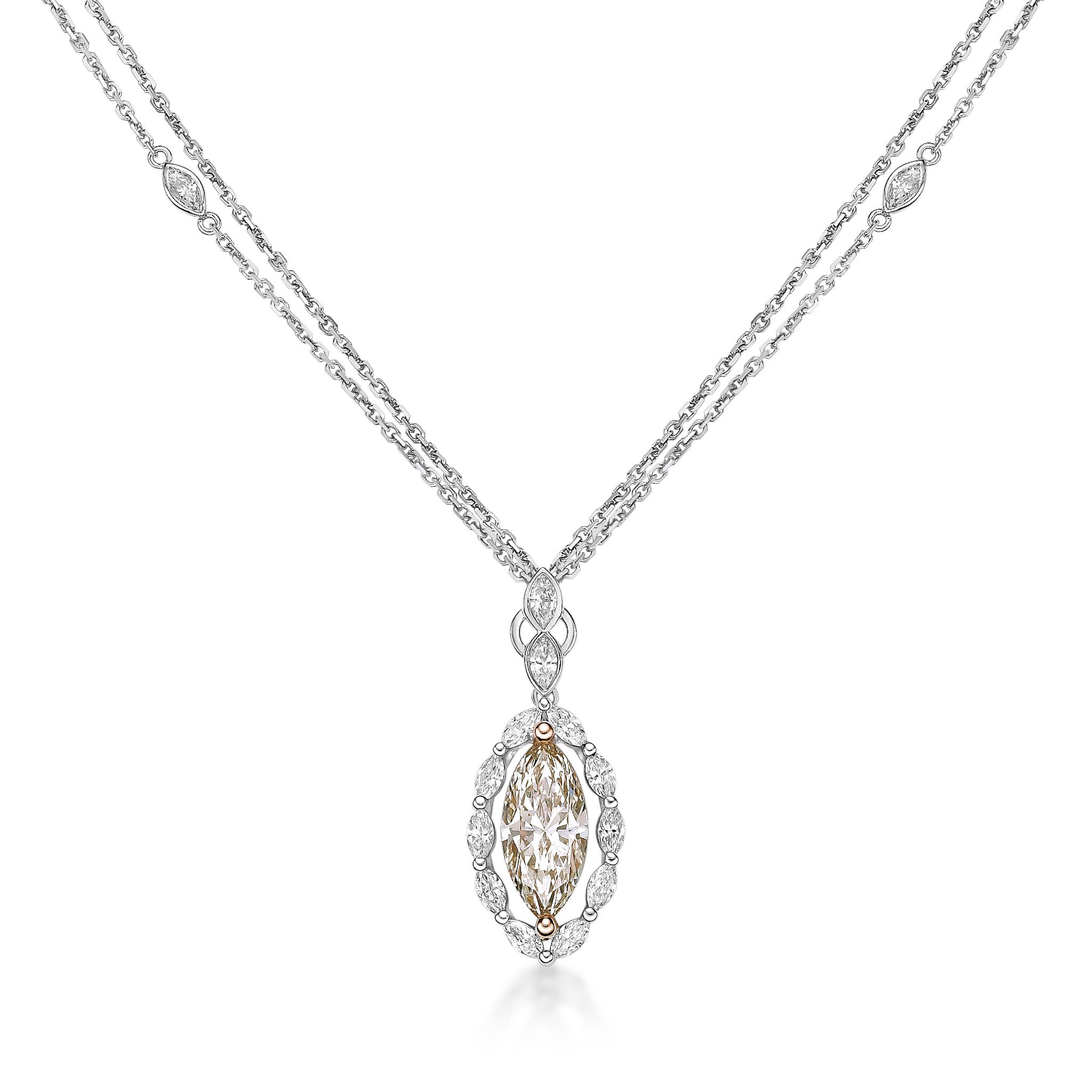 Marquise hot sale pendant necklace