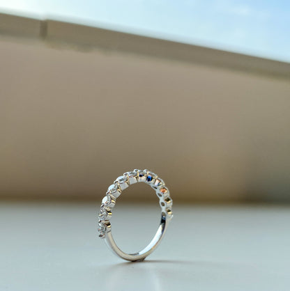 Dainty shared prong diamond eternity ring Hong Kong